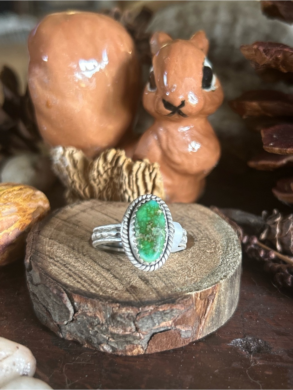 925 Sterling stunning Sonoran turquoise ring